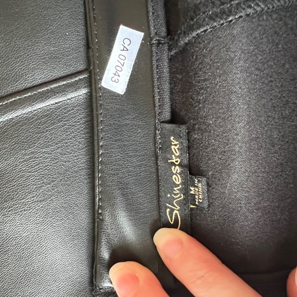 Black Faux Leather Skirt - Picture 6 of 6